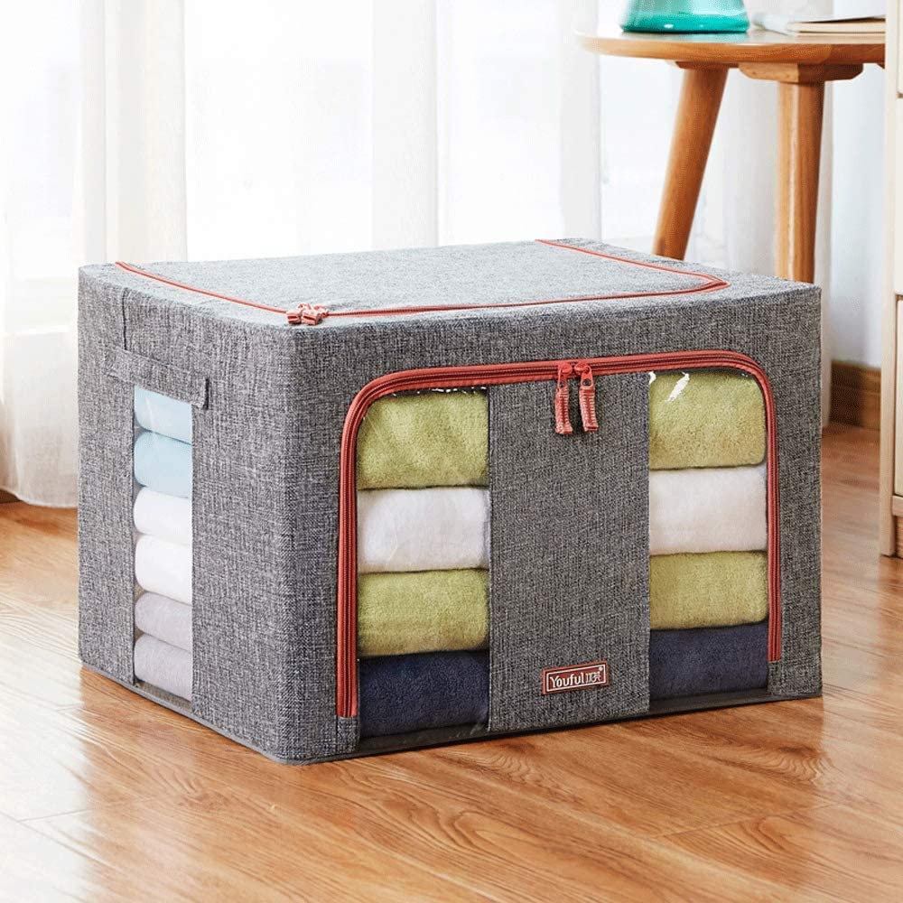 71n0j215EpL._AC_SL1000_.jpg Coffre de Rangement Pliable Pour Vêtements et Articles - الصورة 1
