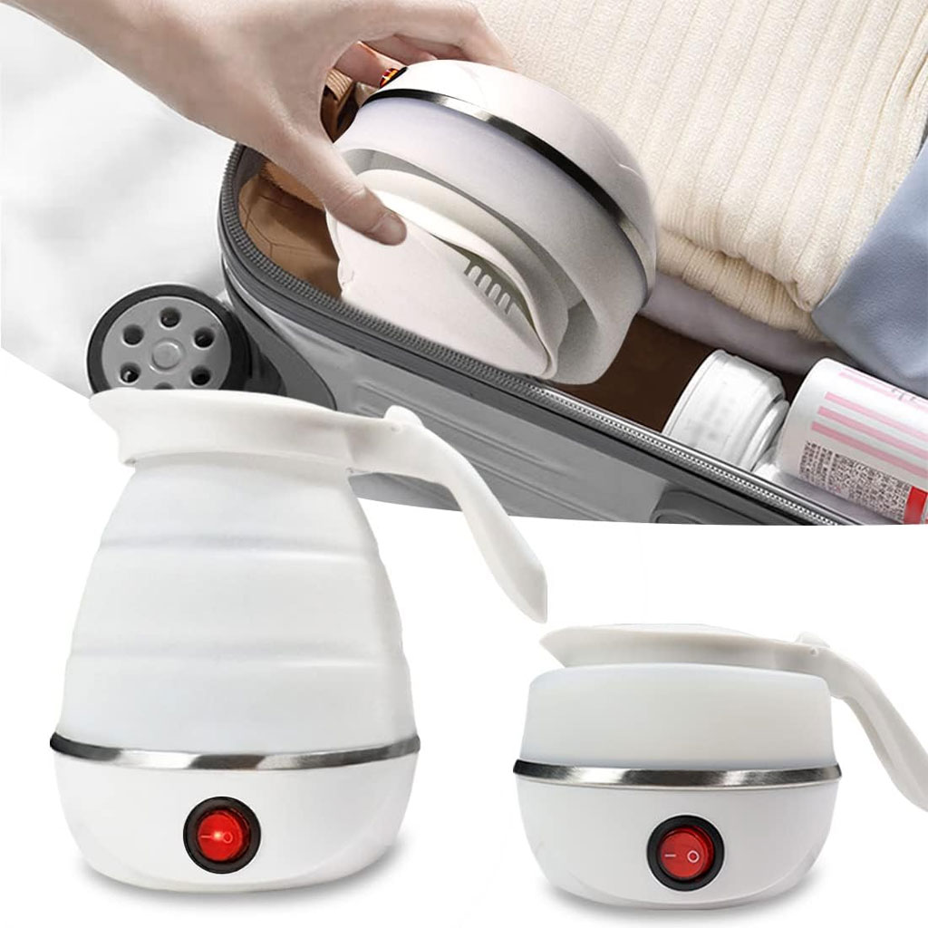 Bouilloire-Pliable-1.jpg Bouilloire électrique pliable, portable et pliable de voyage – 600 ml - الصورة 1