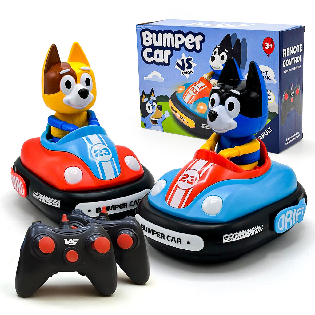 Bumper-Car-CNC-1.jpg Voiture Télécommandée Crash Bumper Rechargeable 2Pcs pour Enfants – لعبة سيارات اللاسلكية للأطفال - الصورة 1