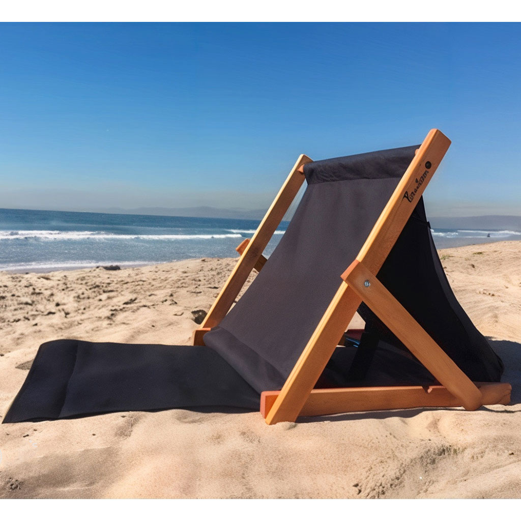 Chaise-Plage-Mini-1-2.jpg Chaise de Plage Réglable en 3 Positions Avec Poche Arrière - الصورة 1