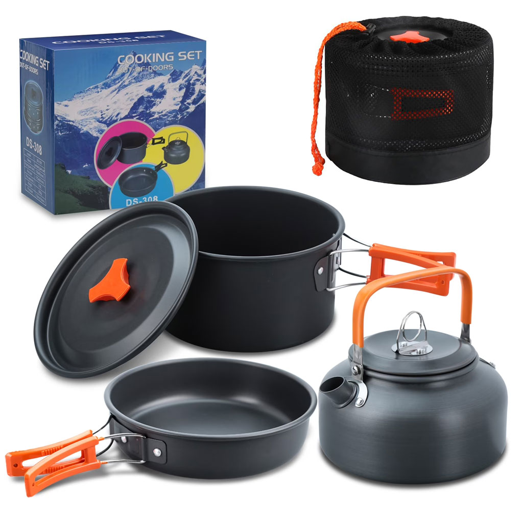 Cookware-SET-CNC.jpg Ensemble de cuisine portable en alliage d’aluminium pour camping – طقم أدوات الطبخ للتخييم - الصورة 1