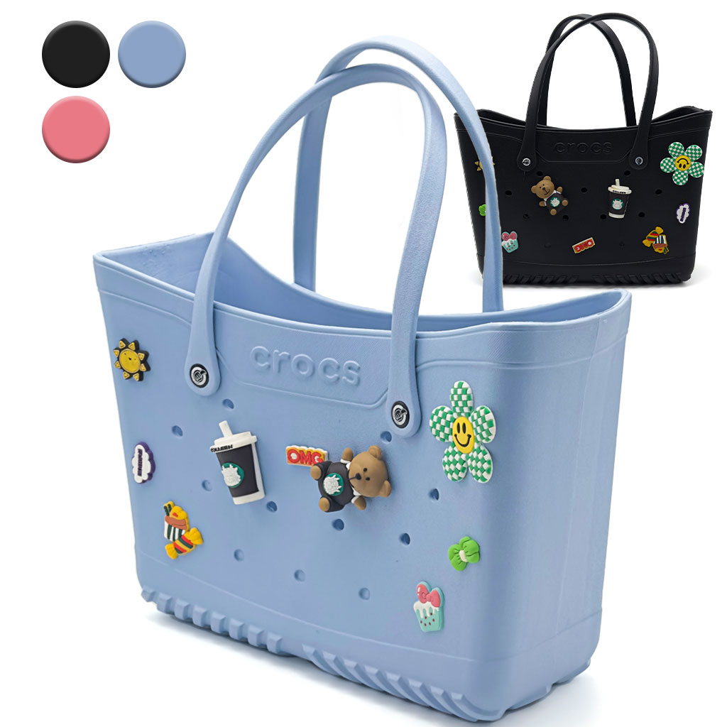 Crocs-cnc-1-1.jpg Crocs Sac fourre-tout de plage pour femmes imperméable – حقيبة نسائية للنزهات - الصورة 1
