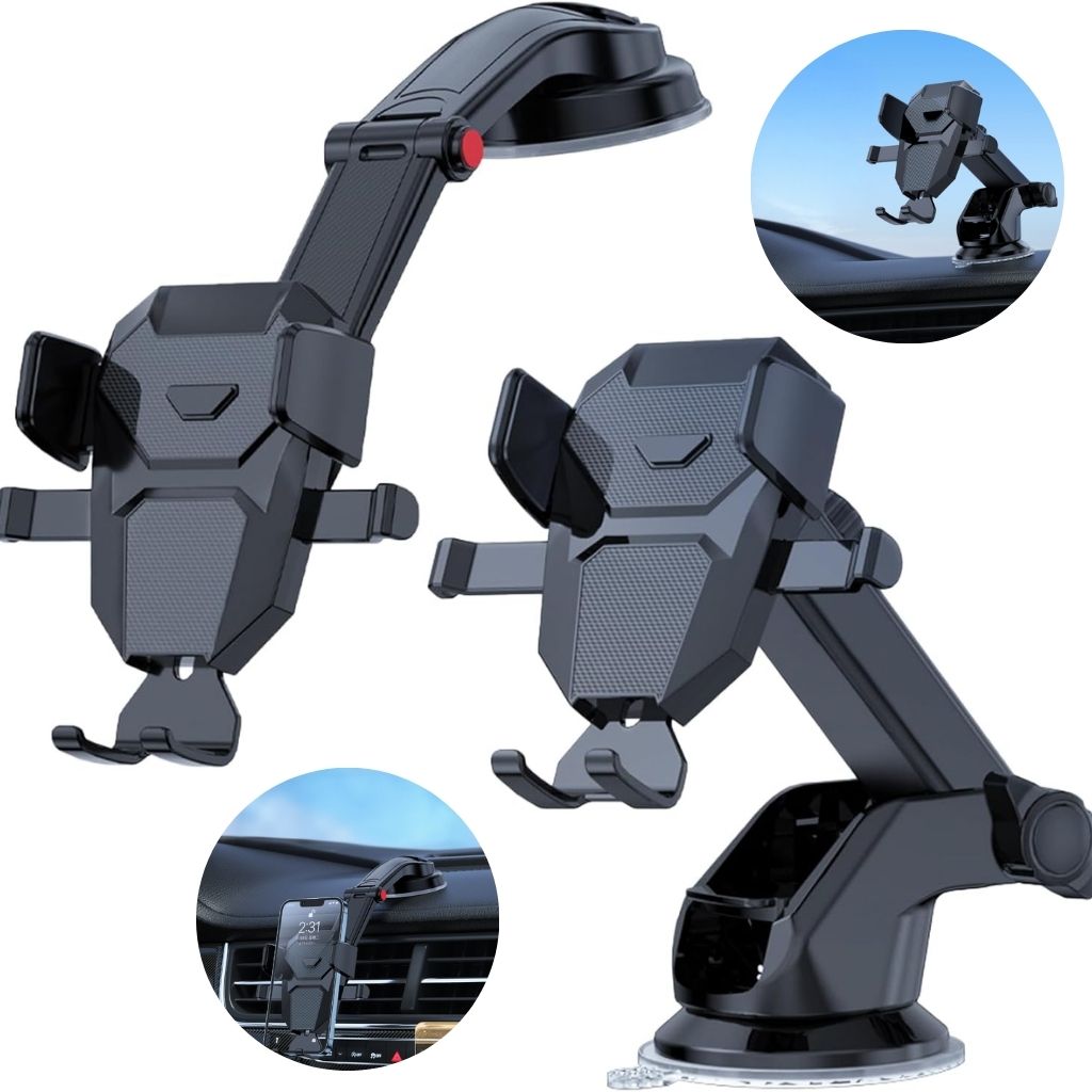 L1910W2-CNC-3.jpg Support de Téléphone Solide pour Voiture Rotatif à 360° – حامل هاتف للسيارة دوار 360 درجة - الصورة 1