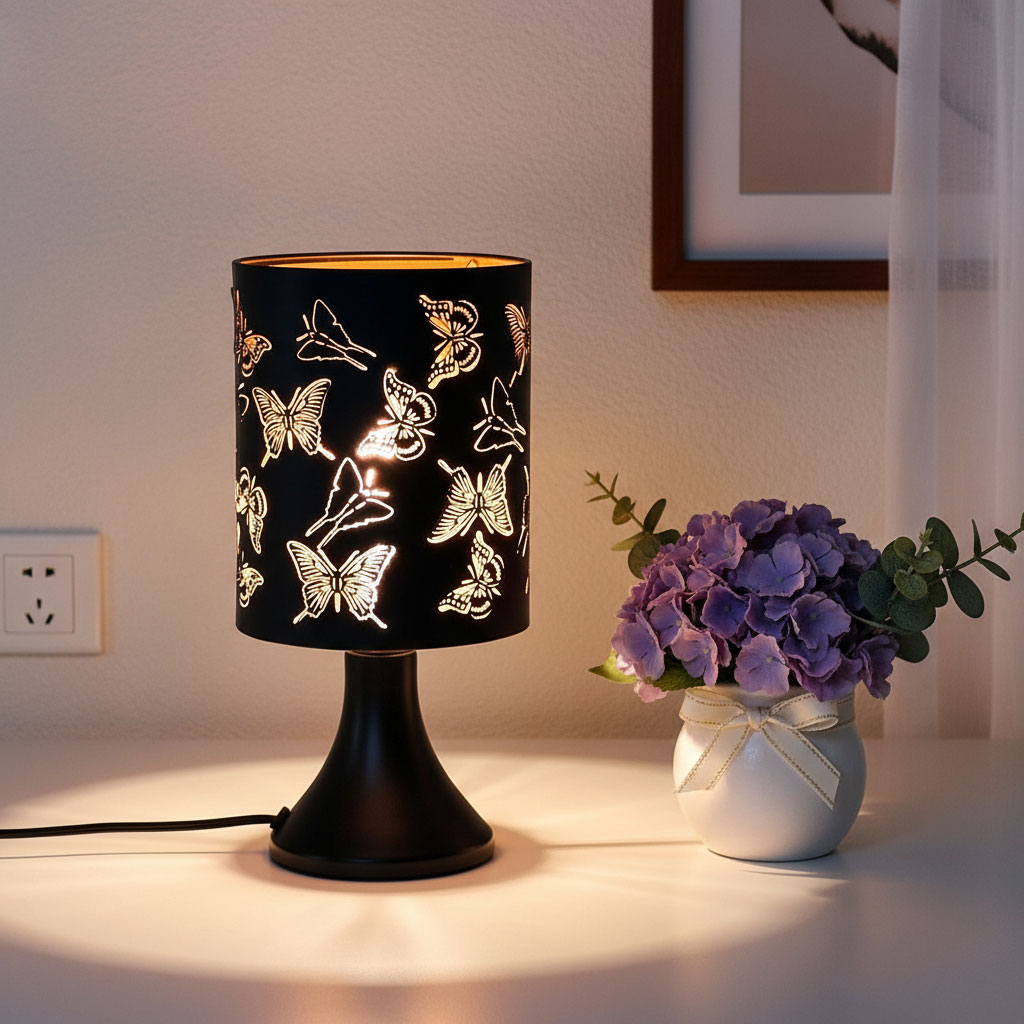 Lampe-Farasha-V2-1-1.jpg Lampe de Table Décorative Design Élégant Idéal pour Chambre de Nuit GM2 – مصباح غرفة النوم - الصورة 1