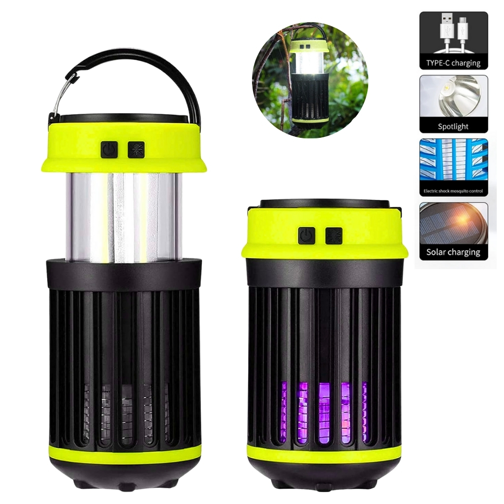 Lampe-anti-moustiquesuv25547s41.jpg lampe anti-moustiques rechargeable de camping 3en1 à énergie solaire IP65 - الصورة 1
