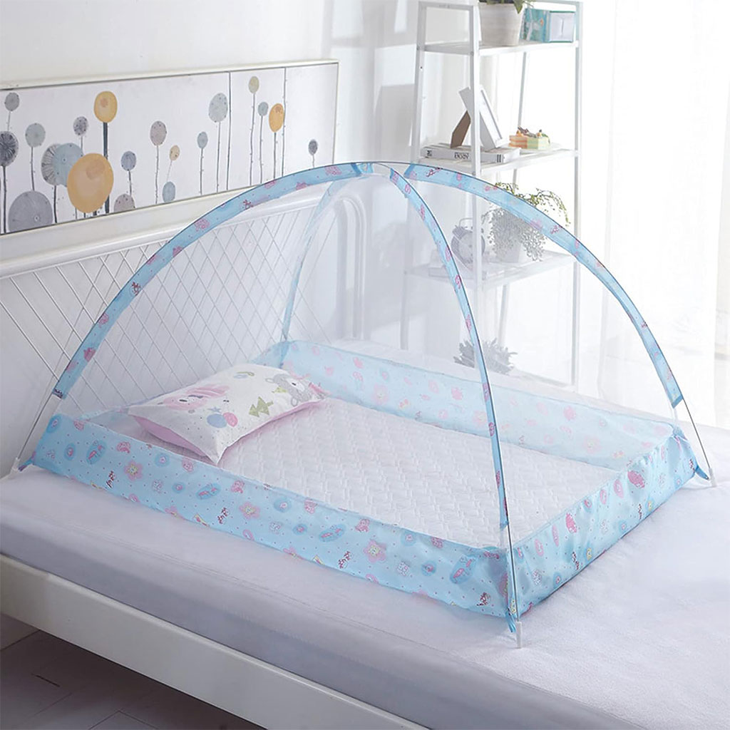 Moustiquaire-Bebe-cnc-1.jpg Moustiquaire respirante pour lit de bébé – ناموسية سرير الأطفال - الصورة 1