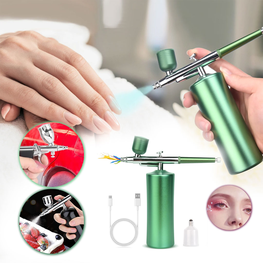 Oxy-Injector-CNC2-1.jpg Kit aérographe avec compresseur intégré rechargeable pour nail arts et décoration – جهاز رسم وتزيين - الصورة 1