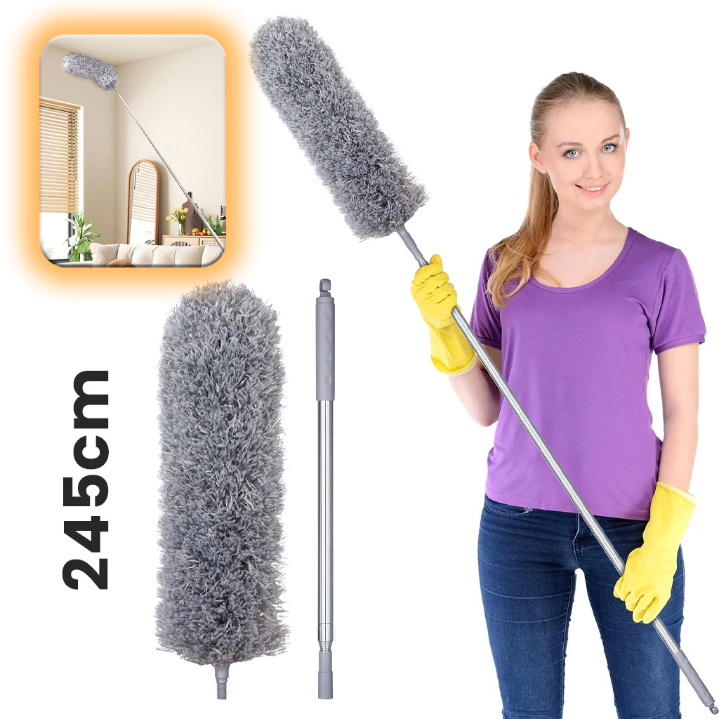 Plumeau-extensible-cnc-1.jpg Plumeau télescopique Lavable en Microfibre – أداة تنظيف في الزوايا البعيدة - الصورة 1