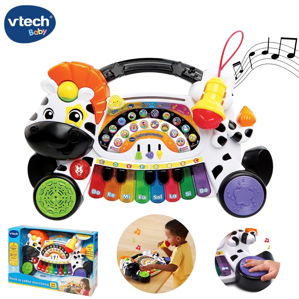 xr:d:DAFkNNAaEoA:45,j:1866009397762297254,t:23061301 VTech-Piano Apprend Musique Notes et Instruments avec Clavier Interactif - الصورة 1
