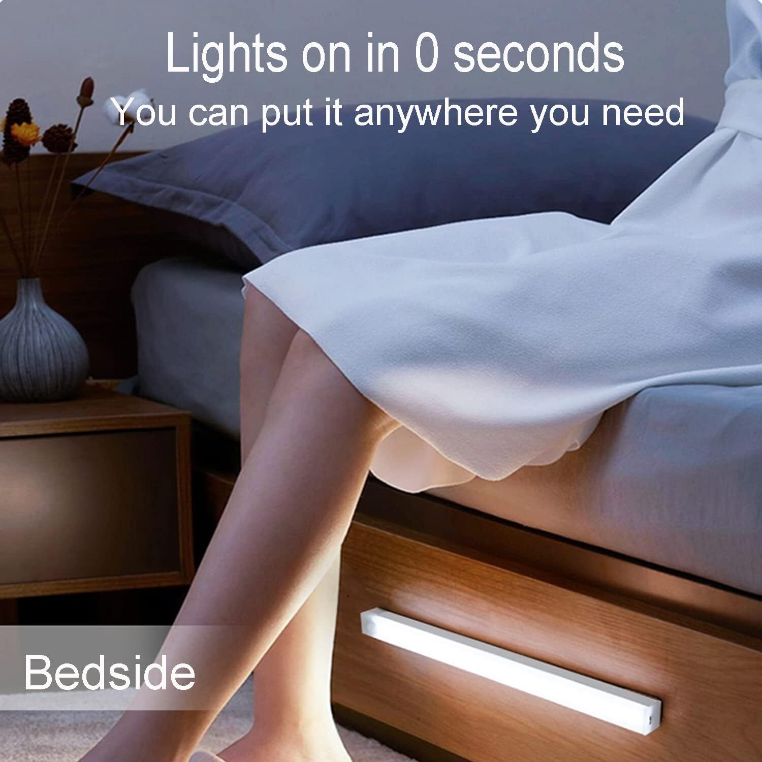 SUIXI-4-Pack-Under-Cabinet-Lighting_-Wireless-Motion-Sensor-LED-Light_-Rechargeable-for-Indoor-Use-P.jpeg Lampe de Placard avec Detecteur de Mouvement Rechargeable et sans Fil - الصورة 1