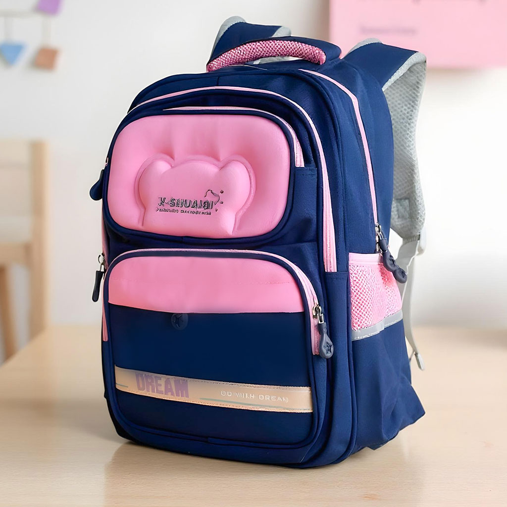 ShuaiQi-12-1.jpg Sac à Dos Scolaire Orthopédique pour Enfants X-SHUAIQI Rose et Bleu – محفظة مدرسية للأطفال وردي وأزرق - الصورة 1