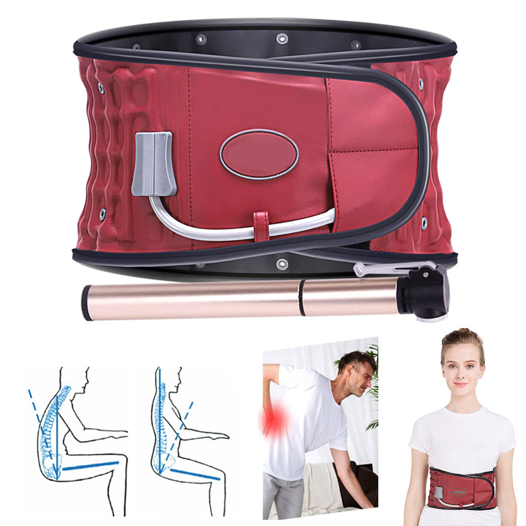 Staricare-Ceinture-Dorsal-cnc-1.jpg STARICARE Ceinture de décompression Gonflable avec 28 colonnes d’air et pompe- حزام شد الظهر قابل للنفخ - الصورة 1