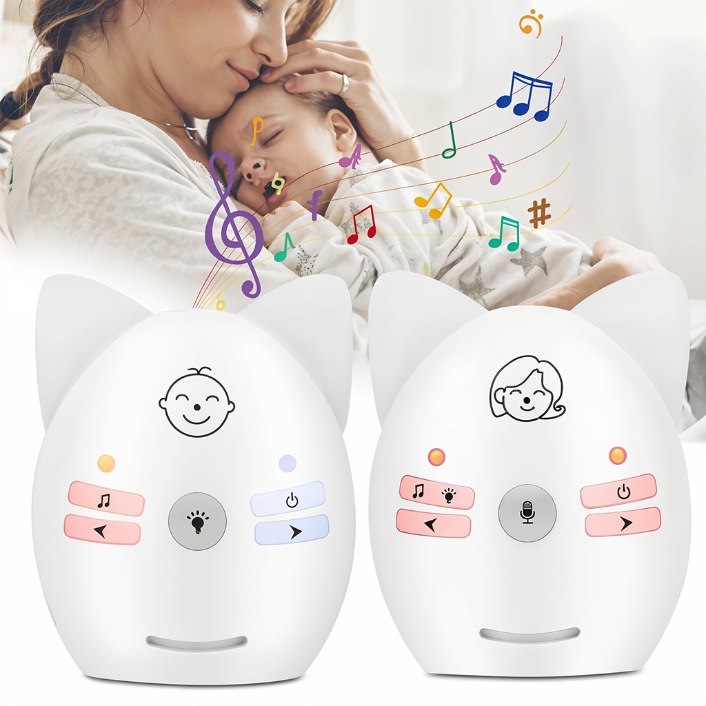 V30-CNC-1.jpg Monitor audio sans fil bidirectionnel pour chambre d’enfants V30 – جهاز مراقبة نوم الطفل - الصورة 1