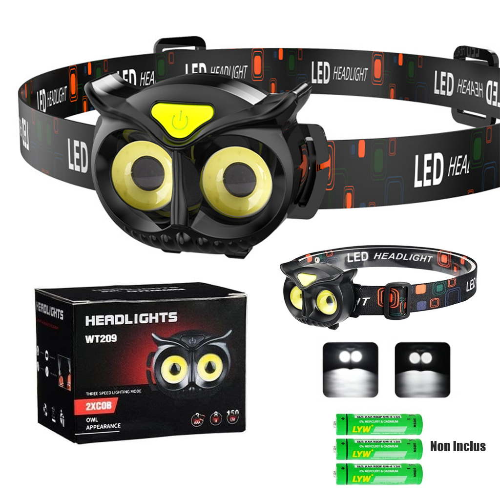 WT209-cnc-1.jpg Lampe frontale à LED en Forme de Hibou WT209 – مصباح رأس على شكل بومة - الصورة 1