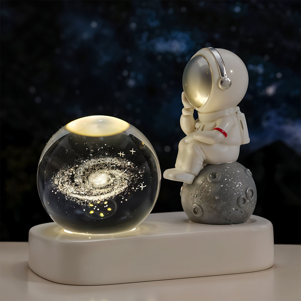 astro-3d-2-2.jpg Veilleuse 3D en Forme de Boule de Cristal pour Astronaute - الصورة 1