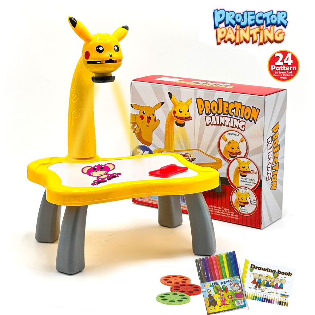pikatchu-cnc-2.jpg Projecteur de Dessin pour Enfants avec Crayons – جهاز عرض الرسم للأطفال مع أقلام تلوين - الصورة 1