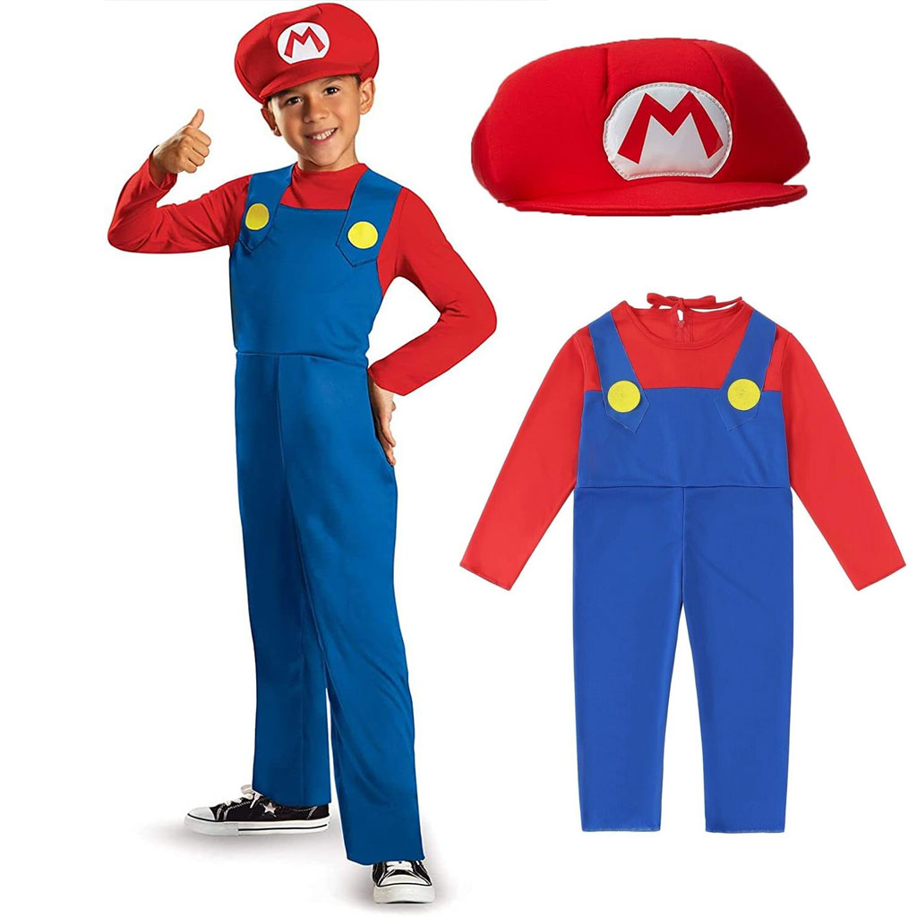 tenue-mario-cnc-2.jpg Déguisement Mario Pour Enfants 3-8 ans - الصورة 1